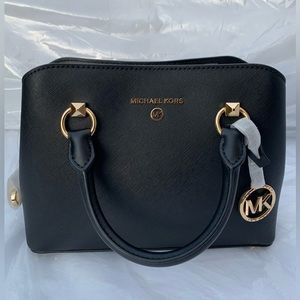 Michael Kors Edith Black Satchel Crossbody Bag